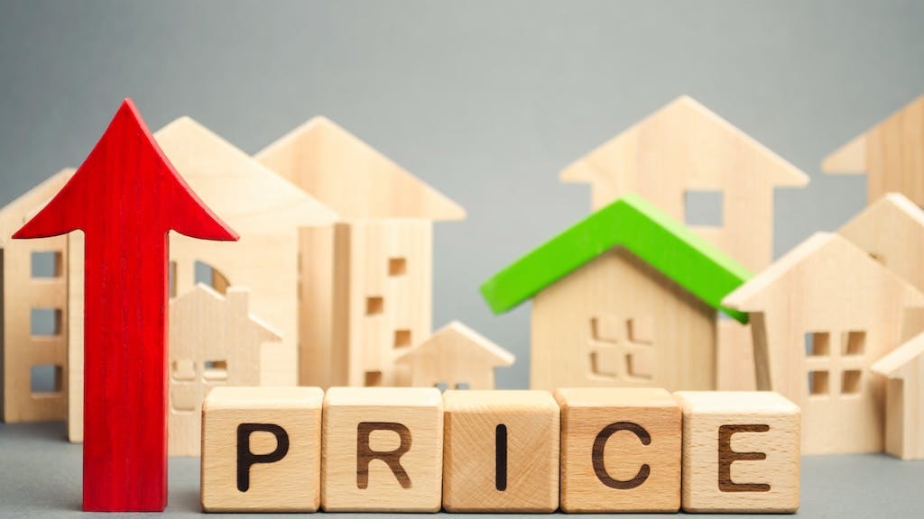 Concept of home prices growing