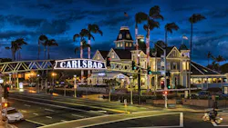 Night view of Carlsbad, Calif., where home prices have dropped. Night view of Carlsbad, Calif., where home prices have dropped.