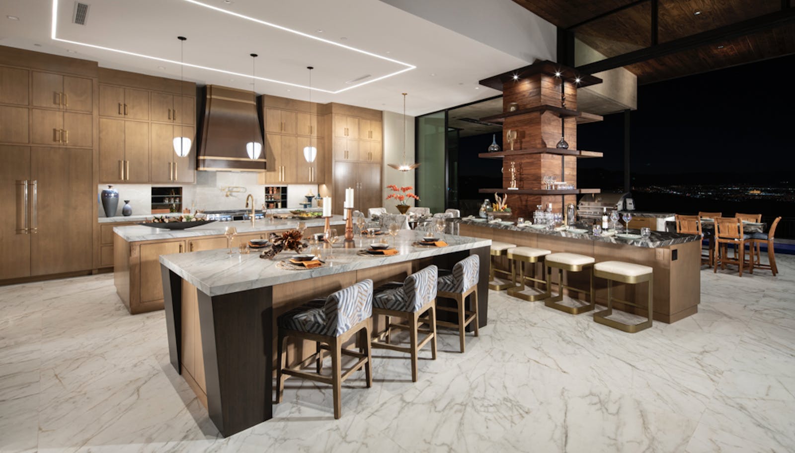 The kitchen and column detail in The New American home 2025.