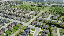 Aerial view of houses as homeownership rates drop Aerial view of houses as homeownership rates drop