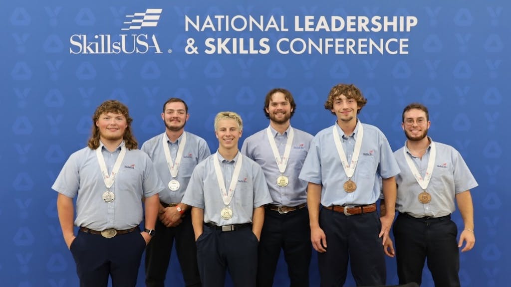 Winners of the plumbing competition