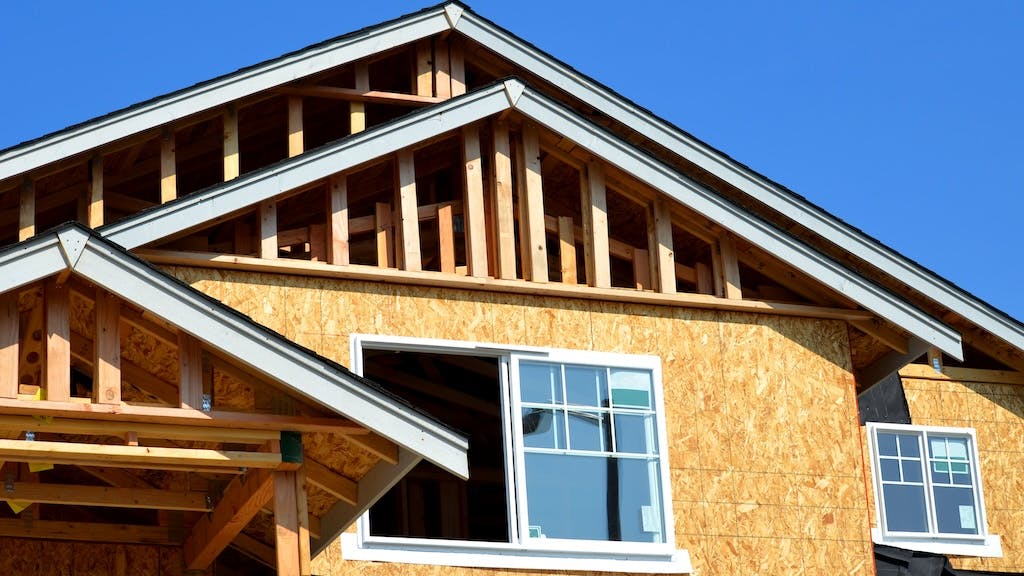 Single-family home under construction
