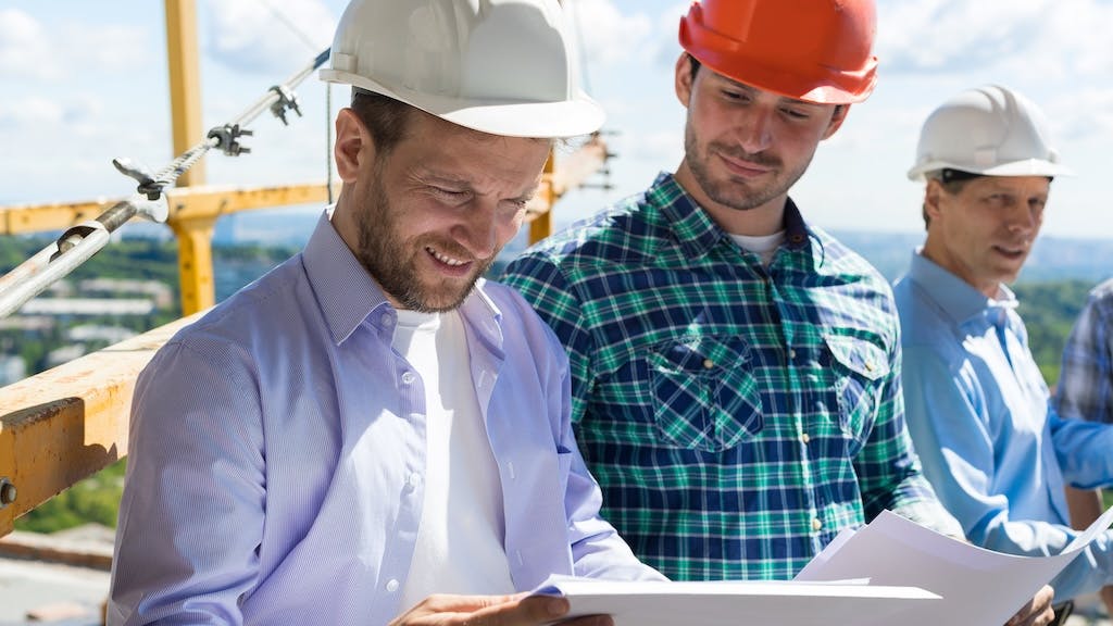 Home builders working on a project together