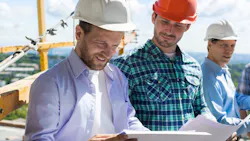 Home builders working on a project together Home builders working on a project together