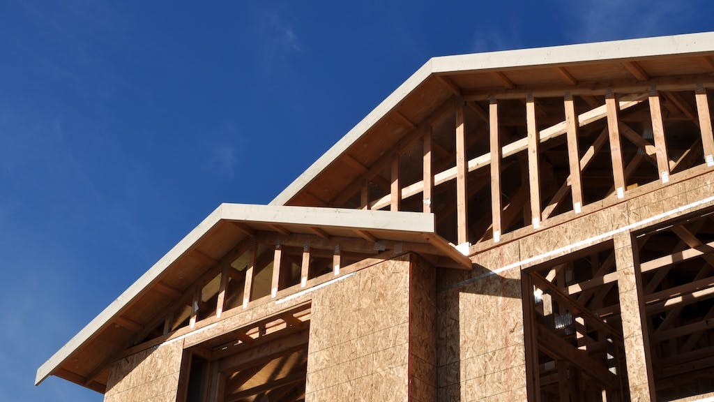 A single-family home under construction