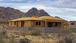 Home under construction in the Mountain West Home under construction in the Mountain West