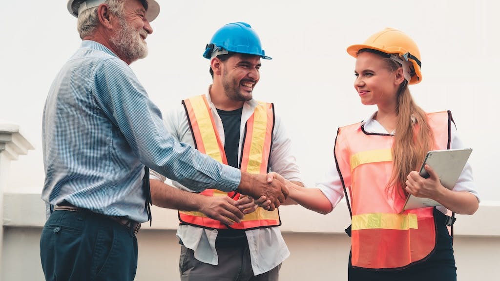 Woman in construction role