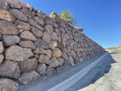 Rockery walls are a popular ftrend in desert communities where blending into the landscape is an aesthetic priority. Rockery walls are a popular ftrend in desert communities where blending into the landscape is an aesthetic priority.