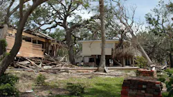 Homes damaged after natural disaster Homes damaged after natural disaster
