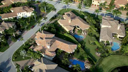 Aerial view of luxury neighborhood in Florida Aerial view of luxury neighborhood in Florida