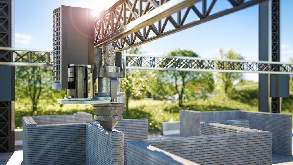 3D-printer forming a home