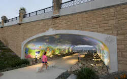 Tunnel mural at Civitas Park Tunnel mural at Civitas Park
