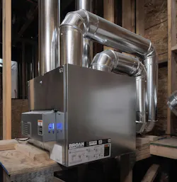 Energy recovery ventilators (ERVs) filter fresh incoming air and temper it with the temperature of exhaust air to relieve some burden on the home’s heating and cooling system. It also can add moisture to the incoming air, when needed. Photo Credit: Michael Lipman Photography Energy recovery ventilators (ERVs) filter fresh incoming air and temper it with the temperature of exhaust air to relieve some burden on the home’s heating and cooling system. It also can add moisture to the incoming air, when needed. Photo Credit: Michael Lipman Photography