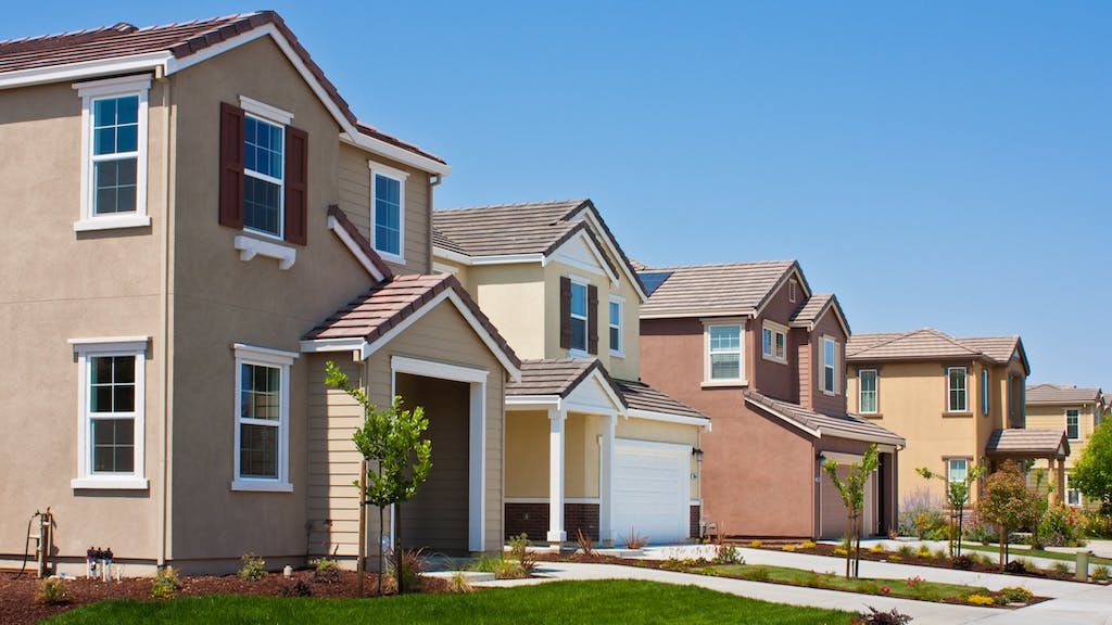 Row of single-family homes
