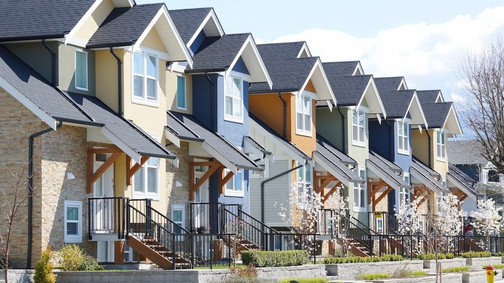 Row of townhomes