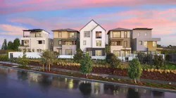 High-density single-family detached homes at L'Aube at Solis Park by Trumark Homes in Irvine, Calif., demonstrate the variety of massing, articulation, and layout that builders can achieve on deep, narrow footprints without the constraint of shared walls. High-density single-family detached homes at L'Aube at Solis Park by Trumark Homes in Irvine, Calif., demonstrate the variety of massing, articulation, and layout that builders can achieve on deep, narrow footprints without the constraint of shared walls.