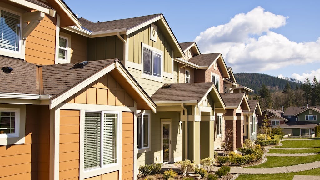 Row of new homes