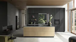 Kitchen showing rattan cabinet fronts by Häcker Kitchens Kitchen showing rattan cabinet fronts by Häcker Kitchens