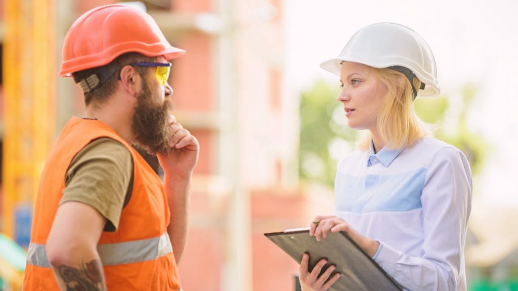 Woman construction worker