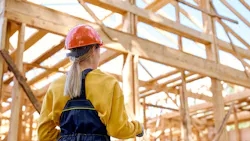 Woman working in construction Woman working in construction