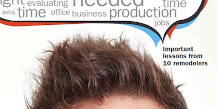 Thought bubble: 10 ideas to change your remodeling business