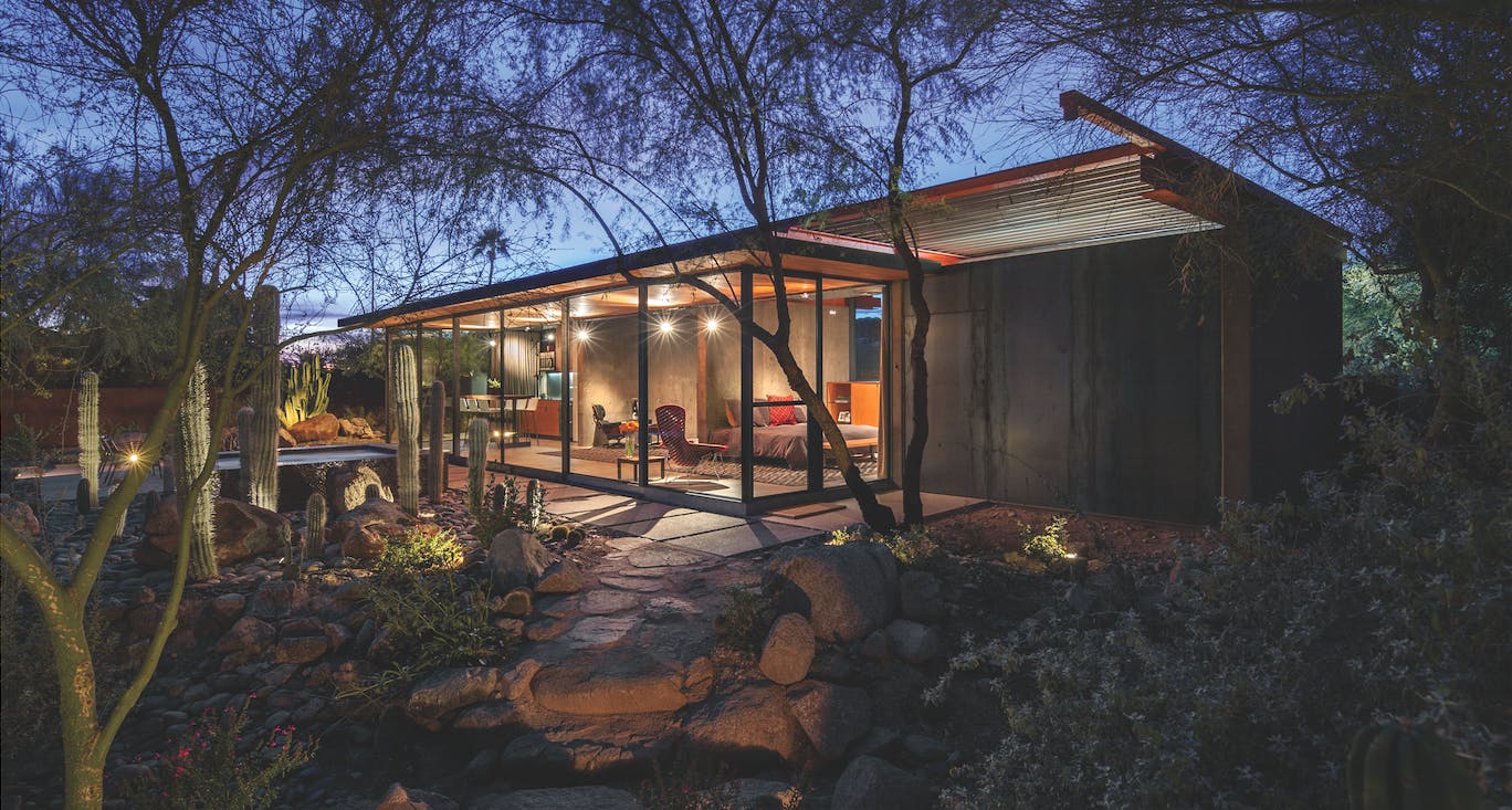 Andy Byrnes, architect and president of design/build firm The Construction Zone, in Phoenix, converted a barn into a stunning guest house.