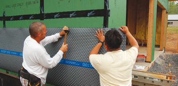 Delta-Dry is an HDPE roll material at the core of Cosella-D&ouml;rken&rsquo;s Delta Rainscreen System.