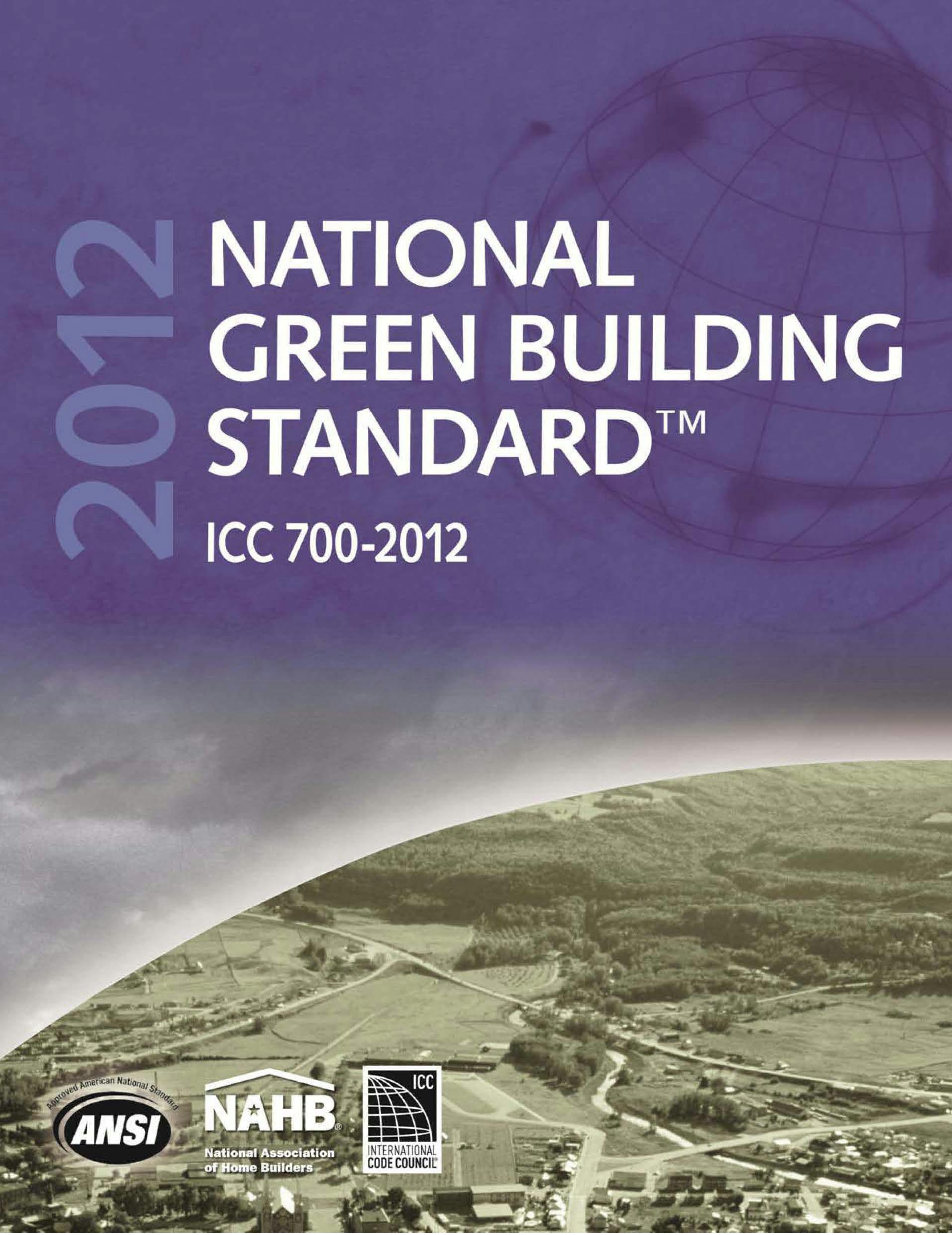 2012 National Green Building Standard Cover