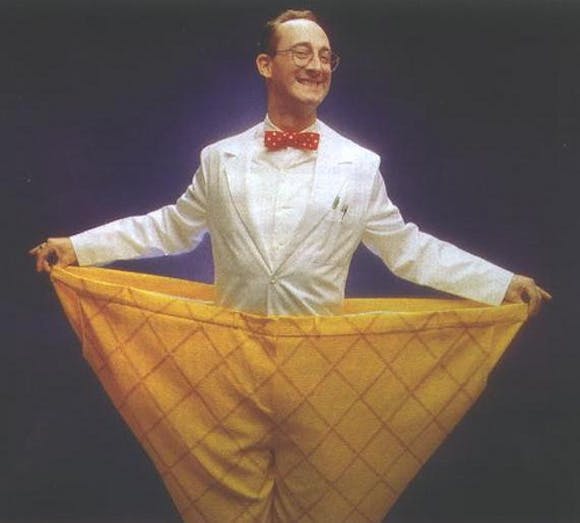 Man wearing ill-fitting clothes