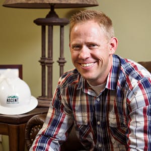 Brandt Knowlton, VP operations for Ascent Construction, in Centerville, Utah, 2015 Professional Remodeler 40 Under 40 awardee