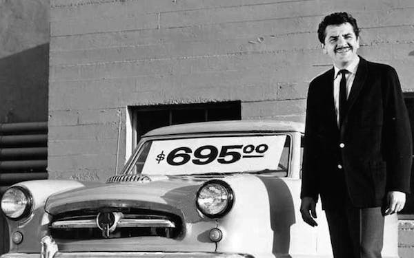 old-school car salesman--how not to sell in the modern age