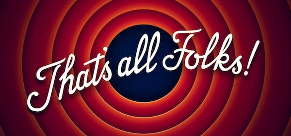 That's All Folks image for the end of the job&mdash;most remodelers finish a job and don't follow up for warranty work