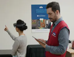 Microsoft HoloLens partners with Lowe's to incorporate augmented reality technology in remodeling demonstrations. Microsoft HoloLens partners with Lowe's to incorporate augmented reality technology in remodeling demonstrations.