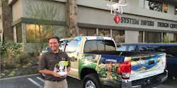 Some home improvement contractors, such as System Pavers, are now using drones Some home improvement contractors, such as System Pavers, are now using drones