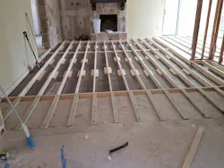 Raising a sunken living-room floor Raising a sunken living-room floor