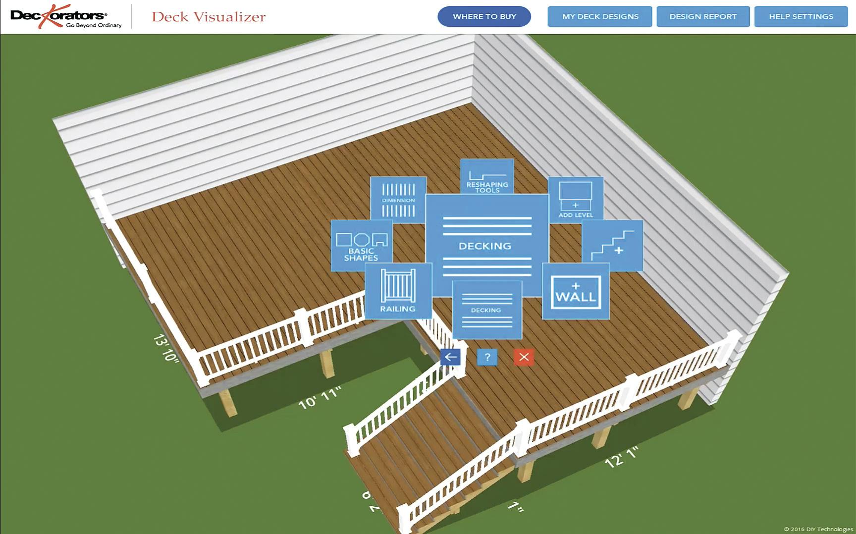 Deckorators Deck Visualizer is a tool for professional remodelers