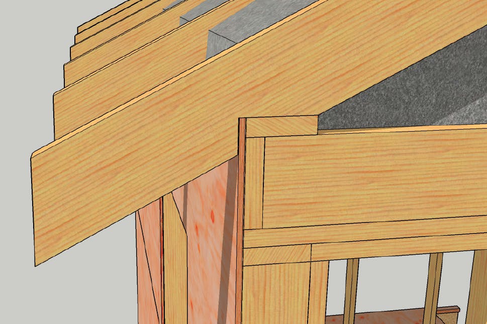 professional remodeler adding a space between exterior wall and roof for efficiency