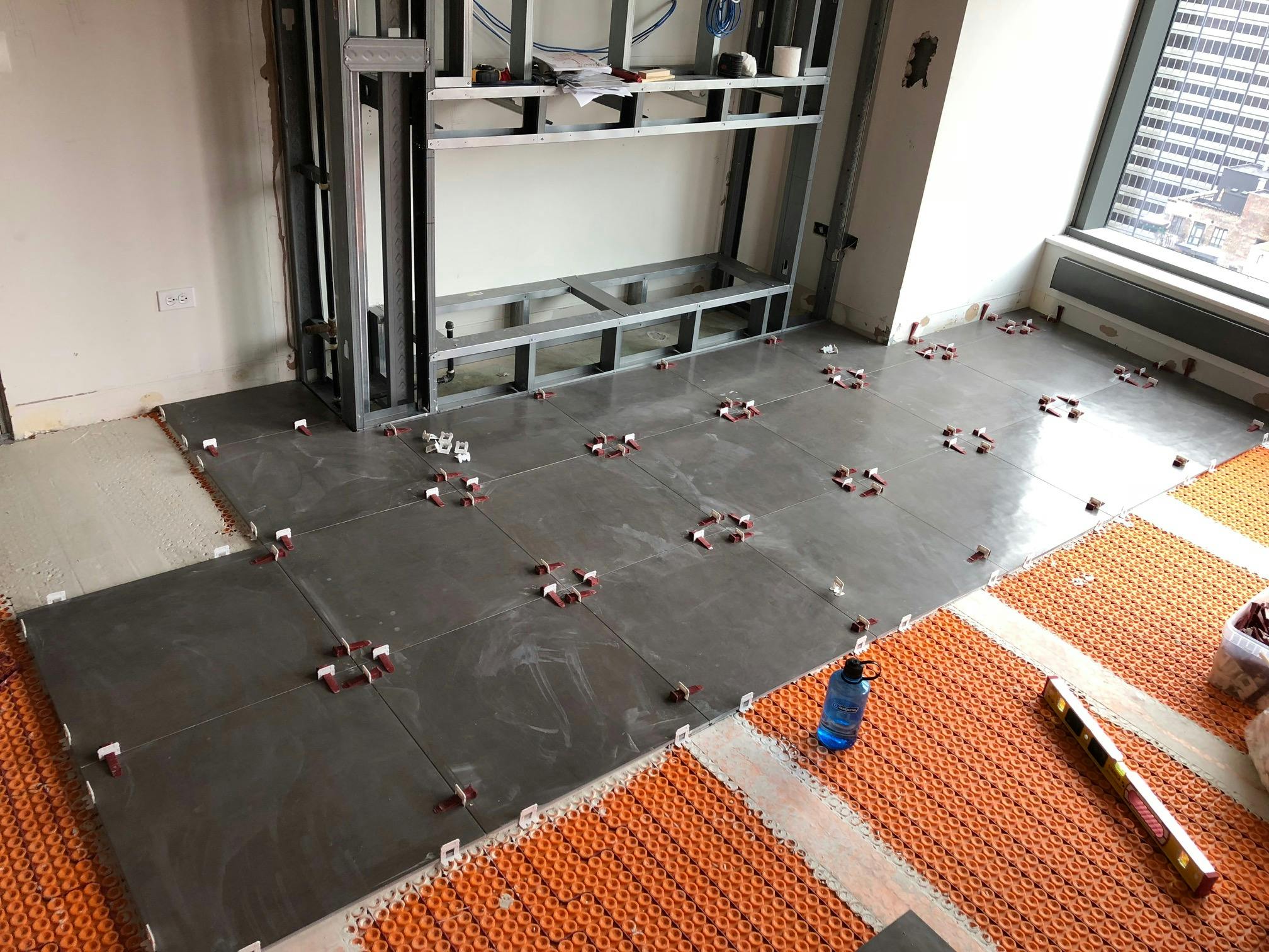 T-locks like these can help remodelers level floors easier