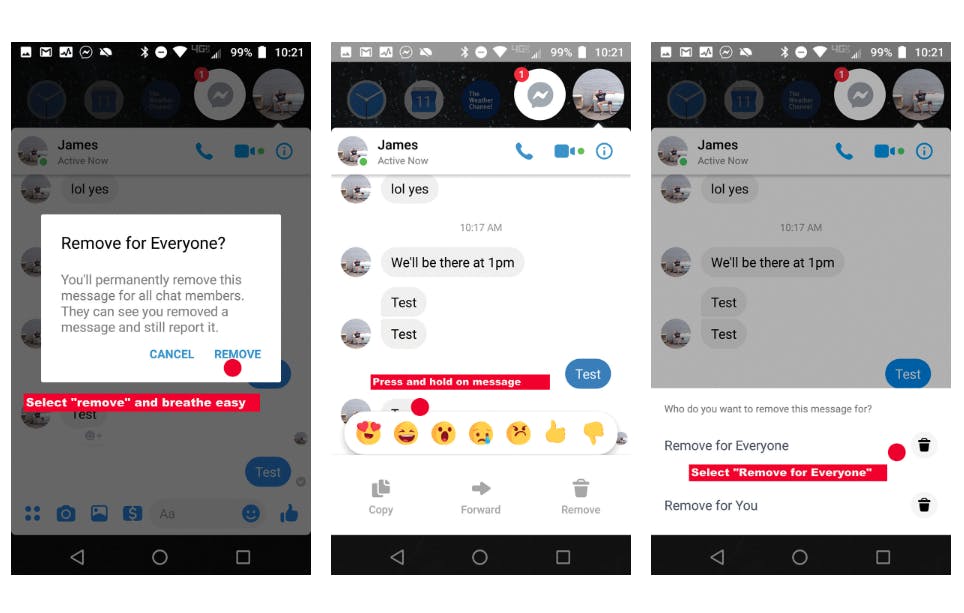 facebook messages remodelers didnt mean to send can be deleted