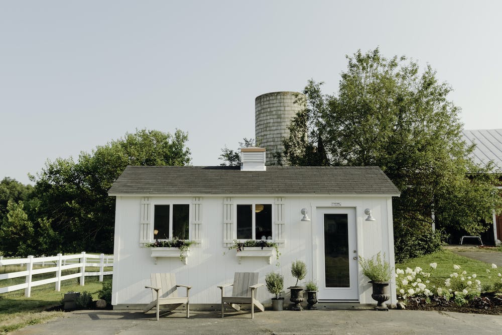 Office shed in backyard