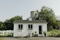 Office shed in backyard Office shed in backyard