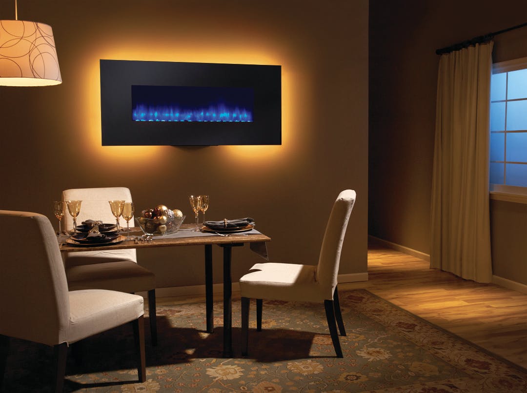 Revo Simpli Fire58inch Electric Room Blueflame Golden Led