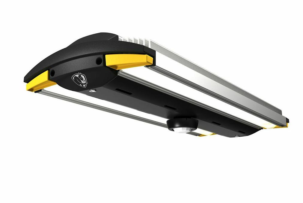 The 122-watt Shop LED light from Big Ass delivers 13,000 lumens of ultra-bright light.
