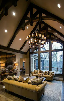 Ideal for sloped-ceiling applications, Juno's The Slope and Super Slope Downlights output 900 lumens of high-quality light. Ideal for sloped-ceiling applications, Juno's The Slope and Super Slope Downlights output 900 lumens of high-quality light.