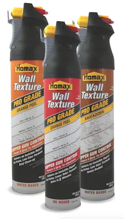 Homax Pro Grade wall textures help contractors more easily achieve seemless wall repairs. Homax Pro Grade wall textures help contractors more easily achieve seemless wall repairs.