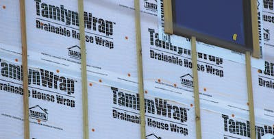 TamlynWrap&rsquo;s patented gap design removes more bulk (liquid) water from a wall than flat housewrap, the manufacturer says.