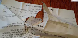 ripped up home improvement contract ripped up home improvement contract