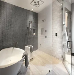 Bathroom Shower New American Remodel Bathroom Shower New American Remodel