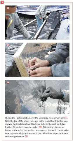 Use rigid insulation over the spikes Use rigid insulation over the spikes