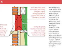 Create a drainage plane and rebuild with water-tolerant materials Create a drainage plane and rebuild with water-tolerant materials
